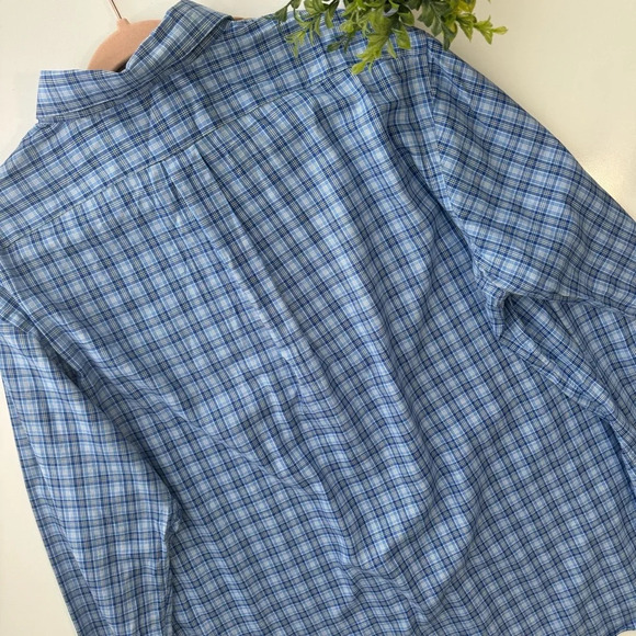 Ralph Lauren Blue Plaid Long Sleeve Button Down Shirt Size XL - Picture 9 of 9